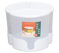 Grain Container | 360 Degree Rotating 3 Compartment Protected Dry Food Holder | Kitchen Counter Storage Organization for Rice/Beans/Oats | 5.4KG Capacity, Humidity Guarding