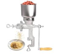 Grain Mill For Flour | Cast Iron Manual Hand Crank Grain Grinder | Adjustable Wheat Berry Mill For Flour, Coffee, Beans, Nuts | F́or Home Baking, Restaurant, Farm, Food Prep, Cooking