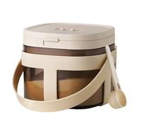 Grain Storage, Airtight Food, Rice Container, Sealed Formula Holder, Large Capacity Jar with Secure Locking Lid for Dry Goods, Home, Kitchen, Pantry, Dorm, Cabinet, 4.88x4.8x4.25 Inches