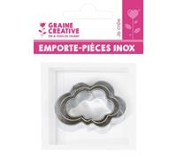 Graine Créative - 3 mini stampini in acciaio inox a forma di nuvola