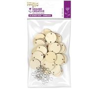 Graine Créative Kit 30 rondelle di Legno per Calendario di Compleanno