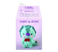 GRAINE CREATIVE - Kit di uncinetto Amigurumi - Dinosauro 7 gomitoli di lanovatta di imbottitura1 uncinetto1 ago.Due spille da neonataIstruzioni dettagliate