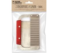Graine Créative Tagliasapone in acciaio inox - Liscio e scanalato - 2 pz