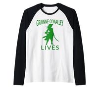 Gráinne O'Malley Vive la Regina e Pirata Irlandese Maglia con Maniche Raglan