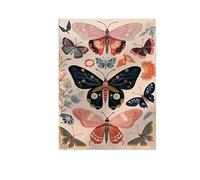 Graiting 1 Pezzo Elegante Farfalla E Floreale Arte Su Tela Decorazione Murale Astratta Decorazioni Estetiche Della Stanza Regalo for Le Vacanze