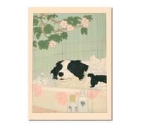 Graiting 1pc Barboncino Giocattolo for Vasca Da Bagno Tela Pittura Murale Stampa Poster Corgi Decorativo Arredamento Della Camera(10,40x60cm)