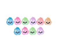Gralara 10 pezzi di mini figure luminose di Halloween, ornamenti in resina di Halloween, forniture, figurine per auto, micro paesaggio per cassettiera, Fiamma 2.4 Cm X 2.5 Cm
