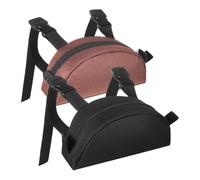 Gralara 2 Pezzi Borsa Sella Cavallo Tasca Pomello Sella Zaino Cavallo Organizer con Cerniera Tessuto Oxford Resistente Adatto per Passeggiate Equitazione, Nero E Marrone