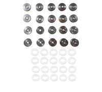 Gralara 20 Pezzi Dado Autobloccante Batteria Metallo Resistente Spessore Supporto Batteria Suono più Chiaro Ricambi Tamburo per, Dadi Autobloccanti Per Batteria M5 Con 20 Rondelle