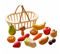 Gralara 23 Pezzi Giocattolo di Cibo Finto Realistico Set di Alimenti Vegetali in Legno Ideale Come Regalo Accessori Giocattolo