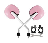 Gralara 2X Accessorio retrovisore per per Manubrio da 0,67-0,86 Pollici di Diametro con Strumento di Installazione Alta Definizione Robusto, Rosa