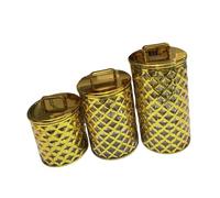 Gralara 3 pezzi Candy Jar Jar Food Storage Contenitore rotondo Tè Tè con contenitore per cucina per coperchio per cereali per chicchi di caffè