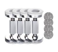 Gralara 4 pezzi di fermatesta per testiera del letto filettati, accessori in argento, fermatesta per armadi, pareti della stanza, Regolazione Da 93 Mm
