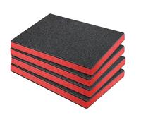 Gralara 4 pezzi di fogli di schiuma EPE per scatola degli attrezzi, custodia rigida, inserti in schiuma tagliabili professionali per custodie per cassetti, 45x50x5cm