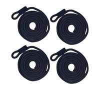 Gralara 4 Pezzi Paraurti per Barche, Cime per Barche, per Pontoni, Accessori per Barche, Ganci per Ormeggio, Cime per Paracolpi per Attracco, Yacht, Nero