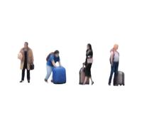 Gralara 4X Figurini in Miniatura di passeggeri, Elementi Decorativi per diorami di stazioni ferroviarie, tavoli da Gioco con Sabbia, Figure realistiche,