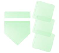 Gralara 5 Pezzi Set di Basi per Baseball Nel Baseball Gomma Portatili Set di Basi per Durevole Attrezzatura Sportiva Giardino, Verde Chiaro Glow-in-the-dark