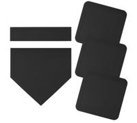 Gralara 5 Pezzi Set di Basi per Baseball Nel Baseball Gomma Portatili Set di Basi per Durevole Attrezzatura Sportiva Giardino, Nero