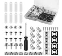 Gralara 57 Pezzi Kit Riparazione Casco con Cacciavite Facile da Installare Kit Riparazione Visiera Durevole Ferramenta per Motociclisti