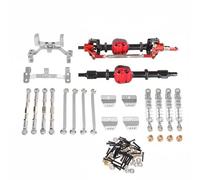 Gralara 6 Pezzi Kit Tiranti e Ponti per Auto RC 1/12 Superficie Anodizzata Facile da Installare, Black, Silver Kit