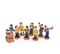 Gralara 9 Pezzi Persone in Miniatura | Personaggi per Vassoio Sabbia, Sicuro, Statuine di Persone, Scuole, Psicoterapeuti