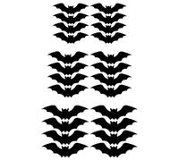 Gralara Adesivi murali pipistrello 3D di Halloween, decorazioni portatili, moderni, horror, per le vacanze, in stile fattoria, soggiorno, interni, 24 Pz