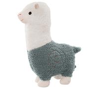 Gralara Alpaca Animale Peluche Cuscino Pecora Llama Morbidezza Avvolgente Facile da Pulire Riempimento Cotone Adatto per Cameretta Bambini Casa Auto Ufficio, Verde 28 cm