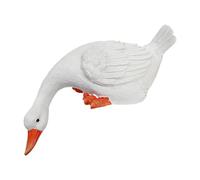 Gralara Anatra Che, Statua da Giardino, Collezione di sculture di Animali, Divertente Statuetta in Resina, Arte da Giardino per Piscina, Camera da Letto, 23 Cm X 14 Cm X 27