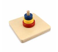 Gralara Anello Educativo per Bambini con Anelli Impilabili per Il Riconoscimento di Forme E Dimensioni Giocattolo per La Motricità Fine Adatto per Il Gioco dei Piccoli, Style to 2