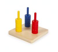 Gralara Anello Educativo per Bambini con Anelli Impilabili per Il Riconoscimento di Forme E Dimensioni Giocattolo per La Motricità Fine Adatto per Il Gioco dei Piccoli, Style to 1