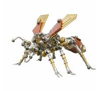 Gralara Artware Puzzle Modellino 3D Metallo Assemblaggio Creativo Decorazione Steampunk Scultura Adatto a Collezionisti Appassionati Arredamento Ufficio Decorazione Casa, Formica Volante Meccanica