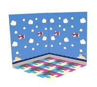 Gralara Background Display Case Diorama Mini Car Scene Vetrina Veicoli Organizer Realizzato in PVC Foam Sheet Adatto per Collezione Esposizione Scrivania, Aula