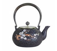 Gralara Bollitore Giapponese Japanese Cast Iron Tradizionale Bollitore da Tè in Stile Giapponese per Collezionisti, 1.2L Prugna Viva