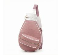 Gralara Borsa a Goccia Tasca Frontale con Cerniera Porta Racchette Apertura Superiore per Giocatori di Tennis, Viola, Bianco E Viola