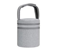 Gralara Borsa portabottiglie, borsa portaborraccia, portabollitore resistente all'acqua, termica per viaggi, sport, mamma lavoratrice, Grigio