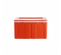 Gralara Box Isotermico Grande Senza Alimentazione Contenitore Termico in Plastica Materiale Insulated Container Alimentare con, Arancione, Modello Senza Fibbia con Coperchio Separato
