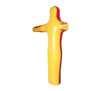 Gralara Boxe Manichino Allenamento Arti Marziali Sacco da Boxe Wrestling PU Resistente Multifunzionale Adatto per Uomini Donne Bambini Pratica, Giallo 180cm