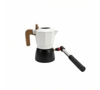 Gralara Caffettiera a Pressione Manuale Pneumatica Leggera Caffettiera con Pompa Manuale Smontabile a Pressione d’atmosferica, Bianco E Nero
