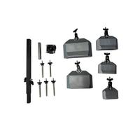 Gralara Campane da Mucca su Supporto Multitonale Set di Campane da Mucca Portatile Campanella a Mano per Sala Prove, Grigio, Campanaccio 4 5 6 7 8 + Supporto Combinato Per 5 Campanacci