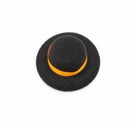 Gralara Cappello con Nastro per Bambole BJD Miniature Cappello Cilindro Accessorio Copricapo in Velluto Soffice Facile da Lavorare per Progetti Fai da Te, Grande, Nastro Arancione