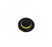 Gralara Cappello con Nastro per Bambole BJD Miniature Cappello Cilindro Accessorio Copricapo in Velluto Soffice Facile da Lavorare per Progetti Fai da Te, Grande, Nastro Giallo