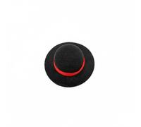 Gralara Cappello con Nastro per Bambole BJD Miniature Cappello Cilindro Accessorio Copricapo in Velluto Soffice Facile da Lavorare per Progetti Fai da Te, Grande, Nastro Rosso