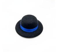 Gralara Cappello con Nastro per Bambole BJD Miniature Cappello Cilindro Accessorio Copricapo in Velluto Soffice Facile da Lavorare per Progetti Fai da Te, Piccolo, Nastro Blu
