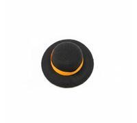Gralara Cappello con Nastro per Bambole BJD Miniature Cappello Cilindro Accessorio Copricapo in Velluto Soffice Facile da Lavorare per Progetti Fai da Te, Piccolo, Nastro Arancione