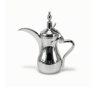 Gralara Caraffa da Caffè con Beccuccio Curvo Resistente Caffettiera con Coperchio Antiruggine Pentola Beccuccio per Bar, 750 Ml
