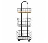 Gralara Carrello con Robusto | Multiuso, Carrello in Metallo con Ruote, Compatto, per