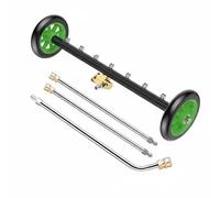 Gralara Carrello Lavaggio Sottoscocca Auto Idropulitrice Accessorio Spazzatrice Acqua Pulitore Fondo Veicolo Alluminio Doppia Modalità con Raccordo Girevole, Verde, 7-Fori Fissi