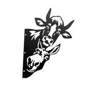 Gralara Cartello da Parete in Metallo 2D con di un'aquila, Versatile e graziosa, per l'ingresso, Il Cortile, Mucca E Asino