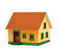Gralara Casa in Miniatura Assemblato Modellino di Casa Realistico Diorama per Collezionisti, Hobbisti, Esposizione, Giallo Mattone