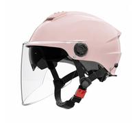 Gralara Casco Stile Open Visiera Esterna Trasparente E Visierino Solare Interno Retrattile Leggero Traspirante per Andare Lavoro, Stile B